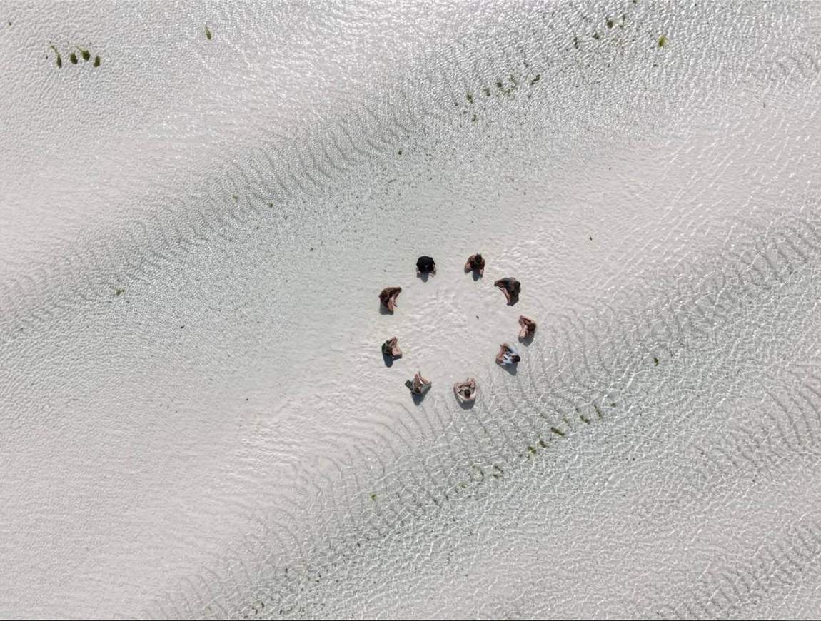 Meditation circle in Zanzibar