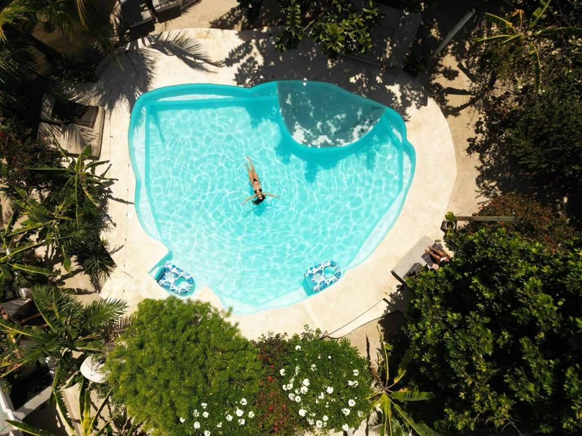 The pool and deck